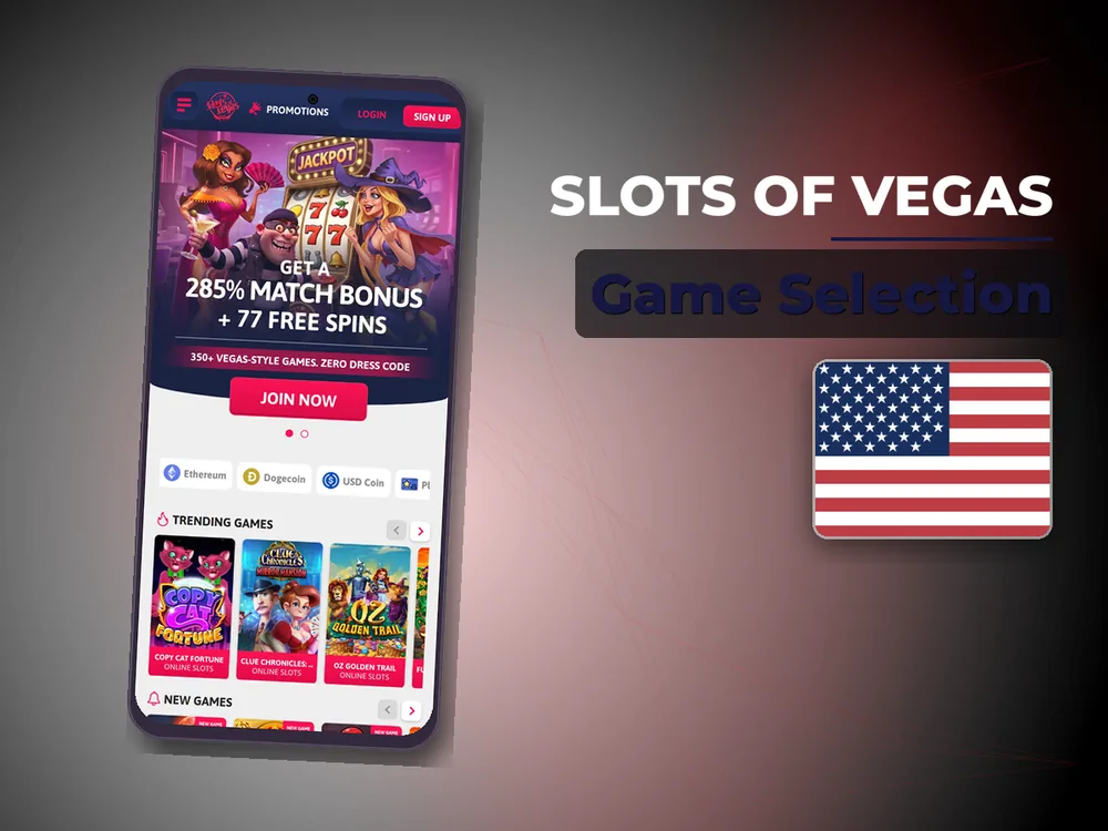 Slots of Vegas - Game Selection